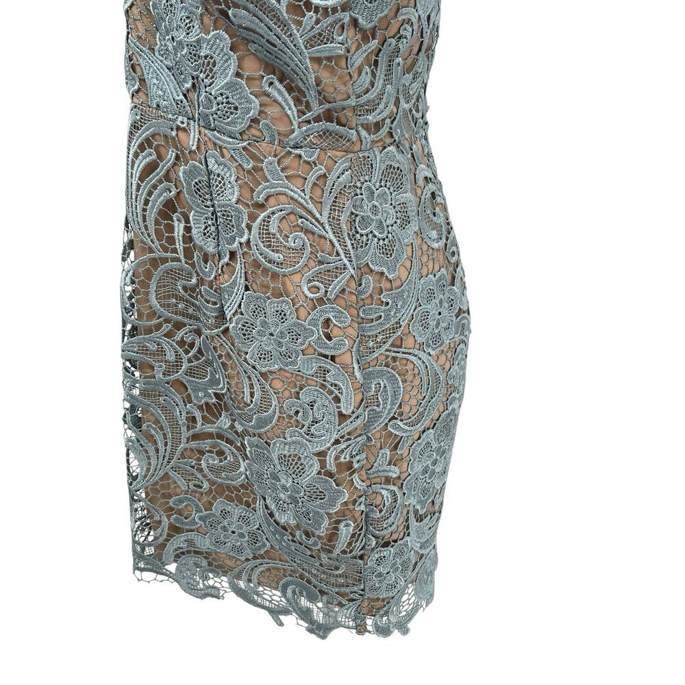 Dress The Population Allie Lace Dress Mini Blue Size Medium - Picture 5 of 12